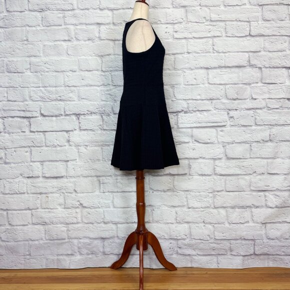 Banana Republic Black Waffle Knit Dress - Picture 3 of 6